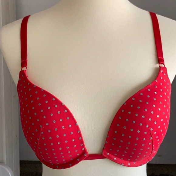 Victoria's Secret Other - Victoria’s Secret red and silver sparkle dots bra